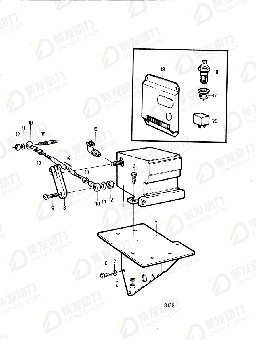 volvo penta Bracket 862848 Drawing volvo penta Bracket 862848 Drawing